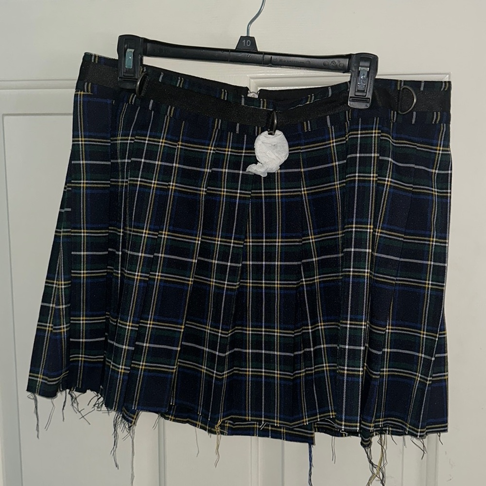 current mood plaid school girl skirt
